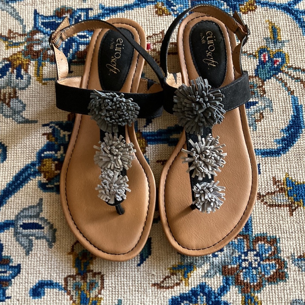 Black and Grey Sandals - Picture 2 of 7